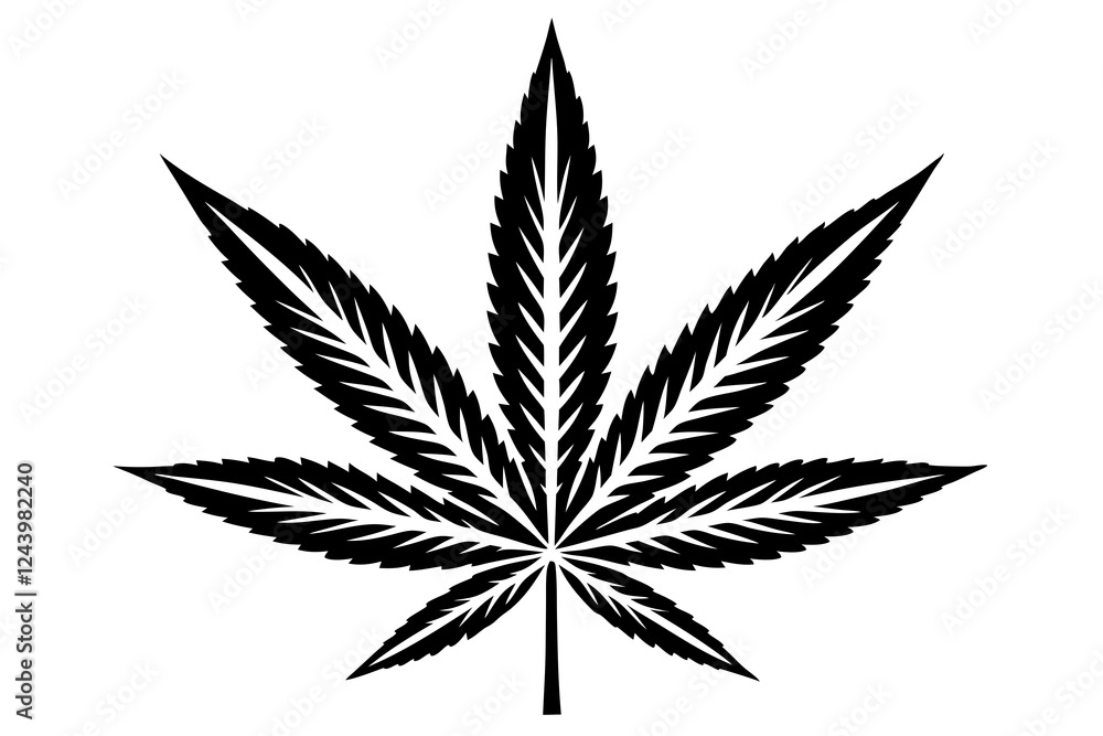 Cannabis Marijuana Hemp Leaf Symbol - Flat Vector Icon for Digital Use Cannabis Marijuana Hemp Leaf Symbol - Flat Vector Icon for Digital Use