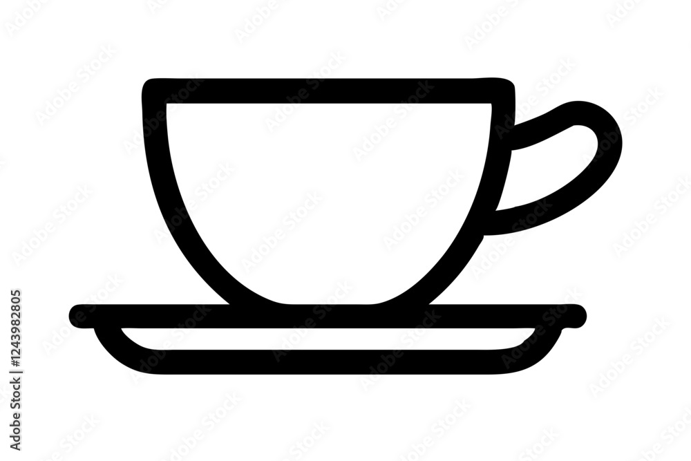 Coffee Mug Flat Icon - Hot Caffeine Drink Vector for Cafes Coffee Mug Flat Icon - Hot Caffeine Drink Vector for Cafes