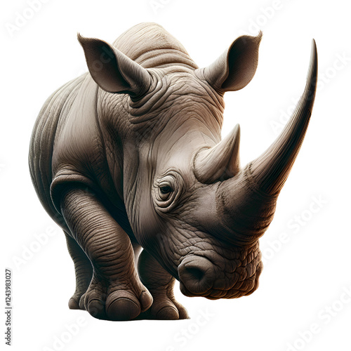 rhino isolated on white background