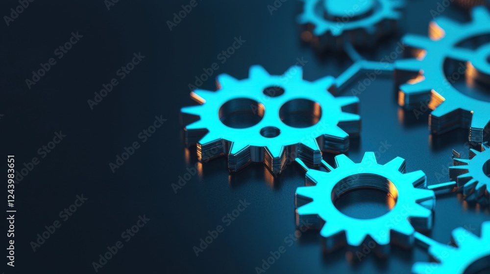 A close-up of interconnected blue gears on a dark background, symbolizing mechanisms, engineering, and technology in motion. A close-up of interconnected blue gears on a dark background, symbolizing mechanisms, engineering, and technology in motion.