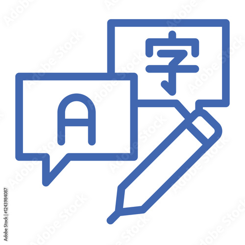 translate writing color icon