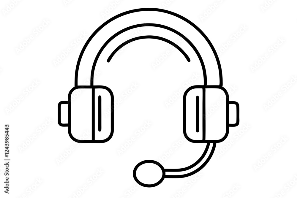 Customer Service Headset Icon - Support Symbol for Call Centers Customer Service Headset Icon - Support Symbol for Call Centers