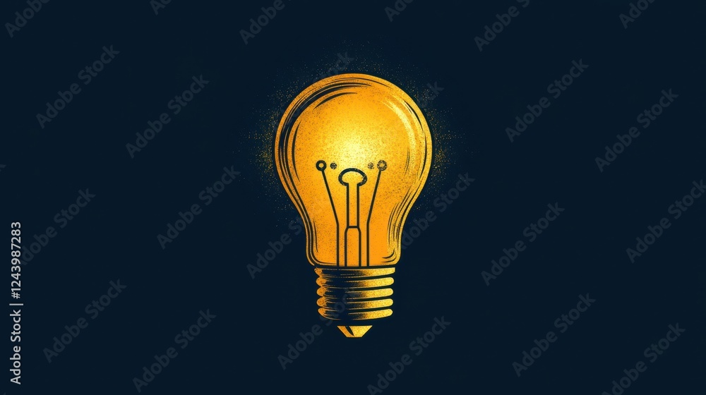 Minimalist Yellow Light Bulb Design for Professional Branding Use Minimalist Yellow Light Bulb Design for Professional Branding Use