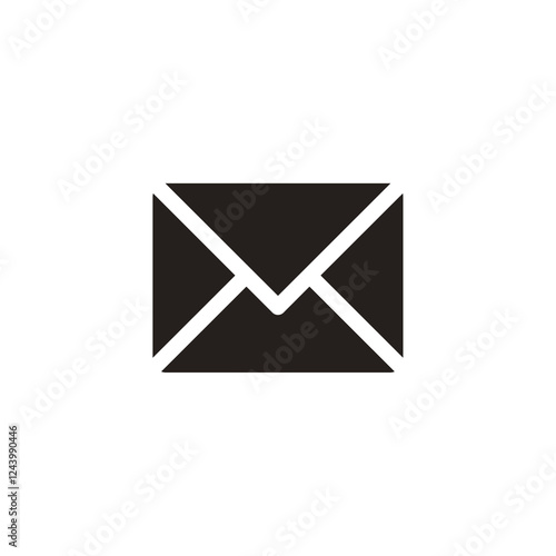 Mail icon, envelope, message symbol isolated on transparent background, email PNG