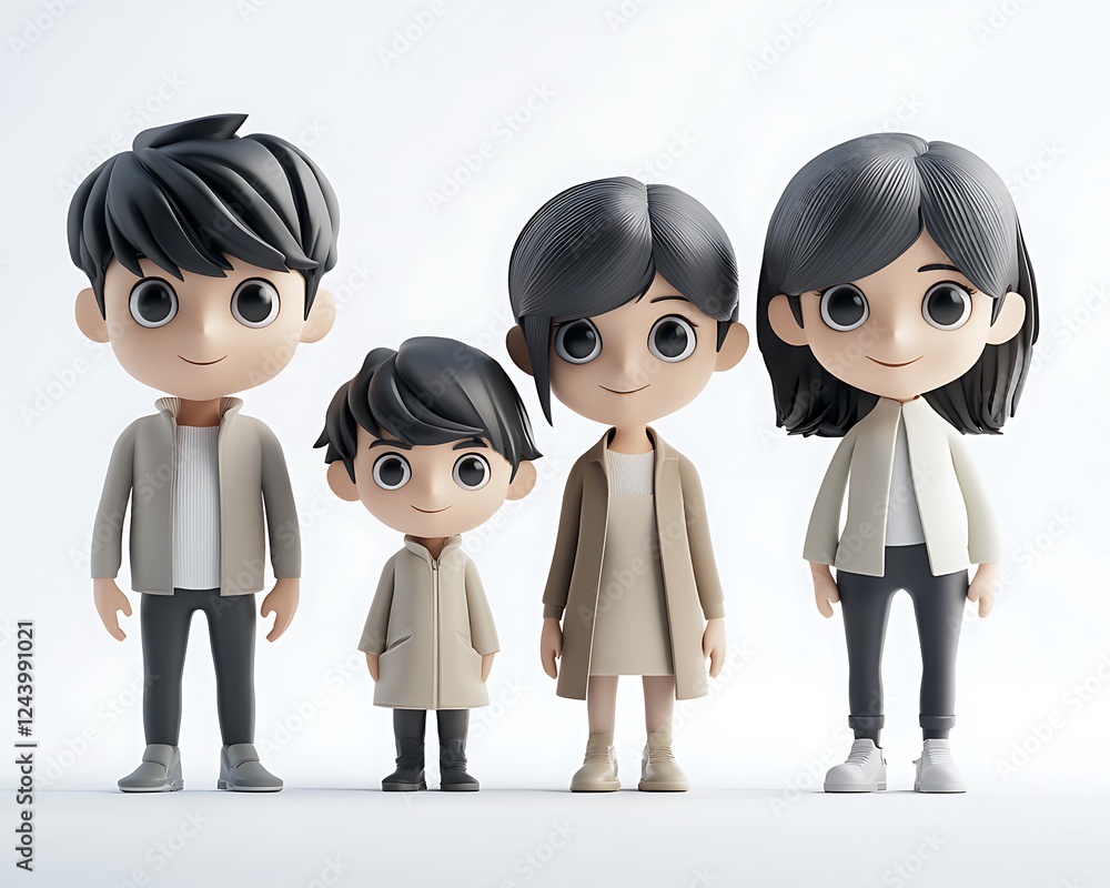 there are three figurines of a boy and a girl and a boy there are three figurines of a boy and a girl and a boy