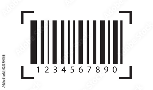 Scanning barcode icon. Trendy bar code for web icon. Bar code for product distribution icon. fake bar code. 
