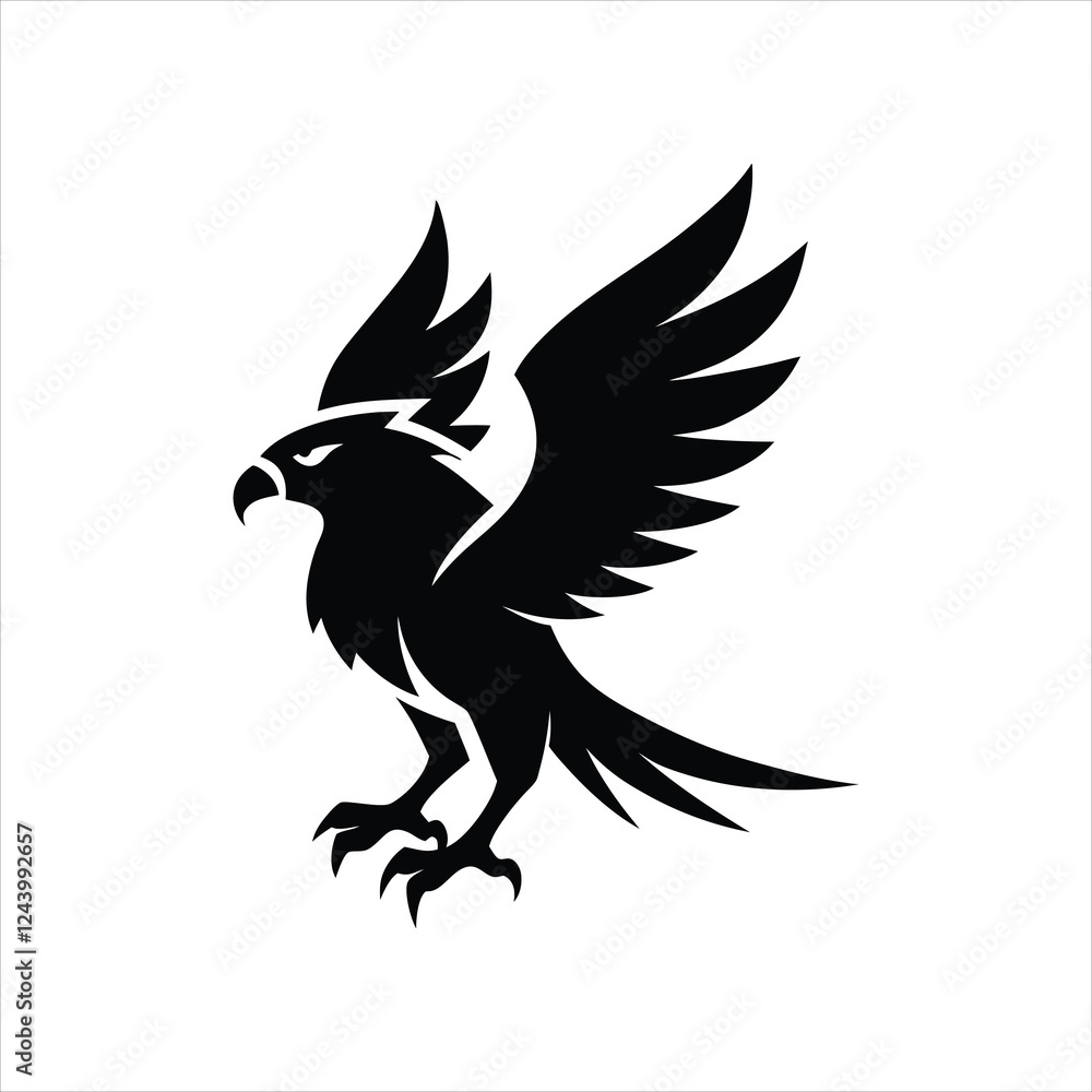 Osprey Bird Icon for Logos and Branding. Osprey Bird Icon for Logos and Branding.