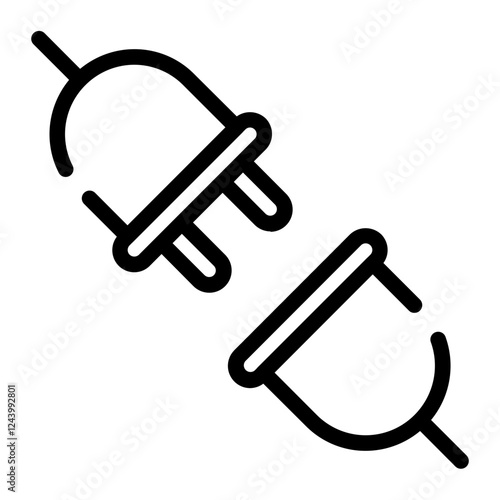 disconnected cut line icon