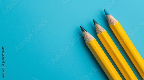 Background with pencils, free space.