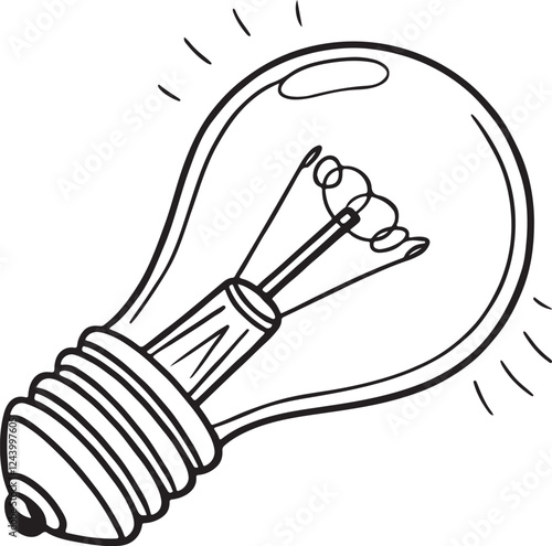 Black and white background bulb victor image