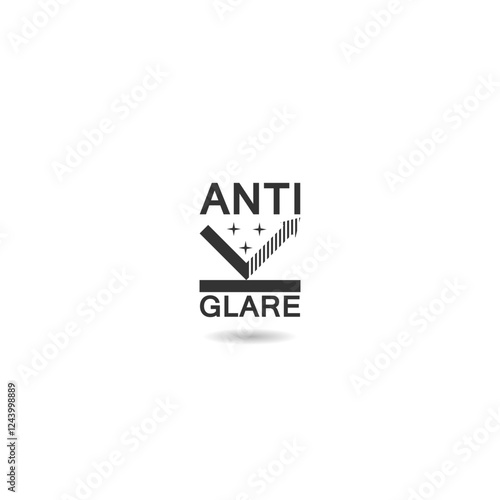 Anti glare icon with shadow