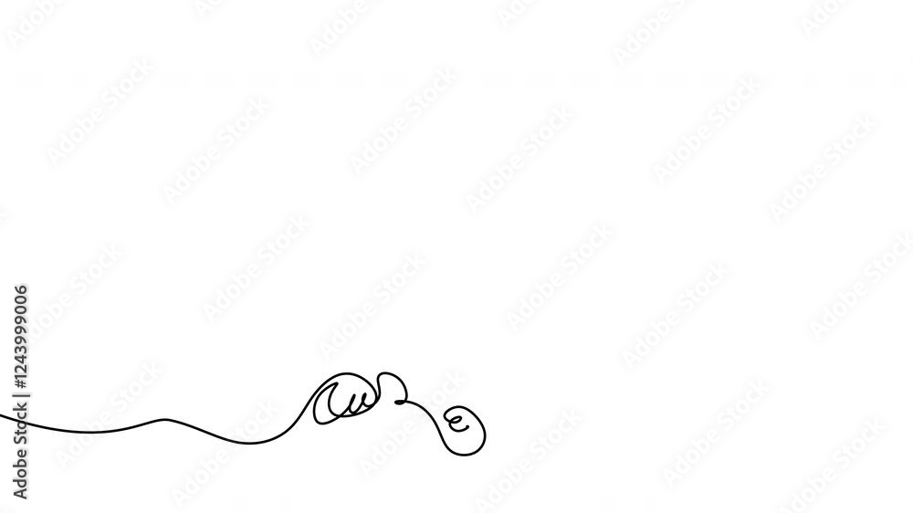 One continuous line drawing animation of face abstract isolated on white background. Woman face concept. Animation video One continuous line drawing animation of face abstract isolated on white background. Woman face concept. Animation video