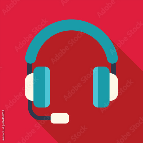 Headset with attached microphone symbolizes modern communication, remote work, and customer service