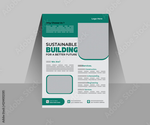 This flyer template helps you promote your construction services quickly and effectively.