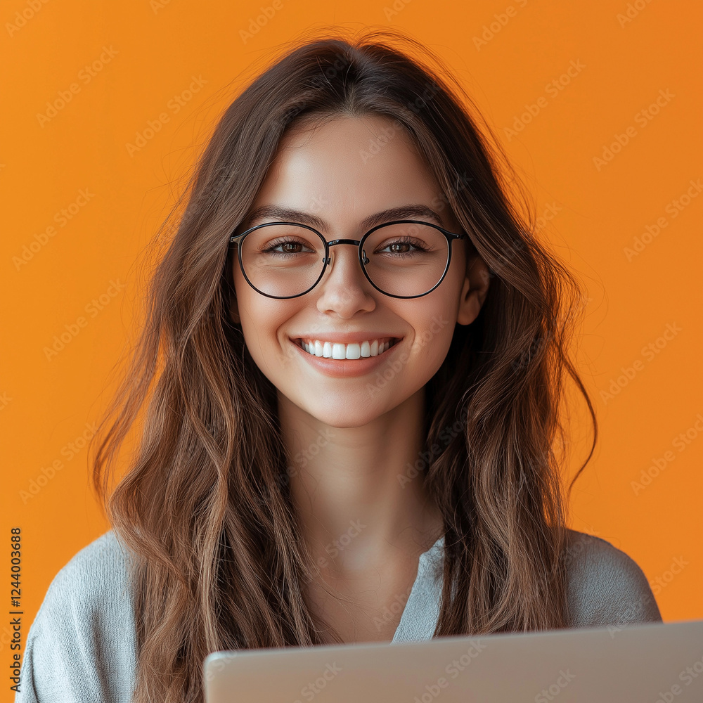 Joyful young woman working on laptop home office portrait photography bright environment close-up view digital lifestyle inspiration Joyful young woman working on laptop home office portrait photography bright environment close-up view digital lifestyle inspiration