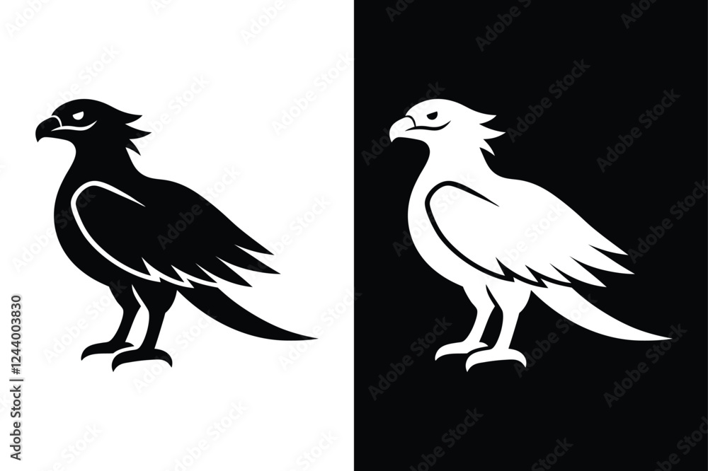 Obraz premium Stylized Osprey Bird Vector Icon for Creative Projects.