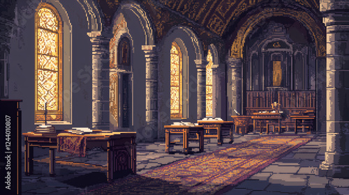 Byzantine Monastery Scriptorium at Work photo