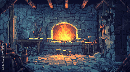 Medieval Castle Blacksmith Workshop Forge Room