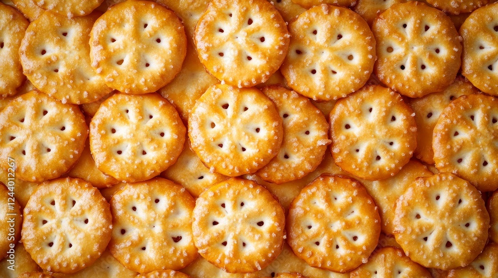 Top view of a background covered in a large number of crunchy pretzel crackers Top view of a background covered in a large number of crunchy pretzel crackers