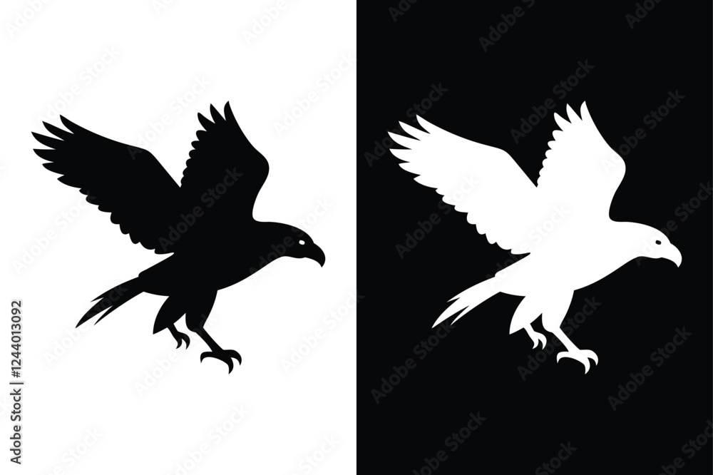 Obraz premium Osprey Silhouette Vector Perfect for Logos and Branding.