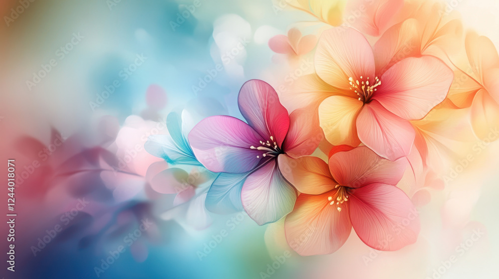 Beautiful Pastel Flowers Create a Calming and Vibrant Atmosphere With Soft Colors and Gentle Detailing Beautiful Pastel Flowers Create a Calming and Vibrant Atmosphere With Soft Colors and Gentle Detailing