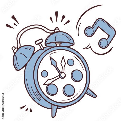 Timer Icon – Cartoon Style blue  Buttons, Isolated
