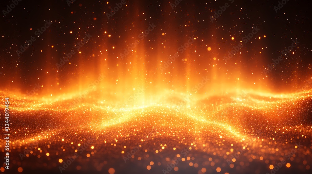 Fototapeta premium Golden Glitter Sparkles Abstract Background