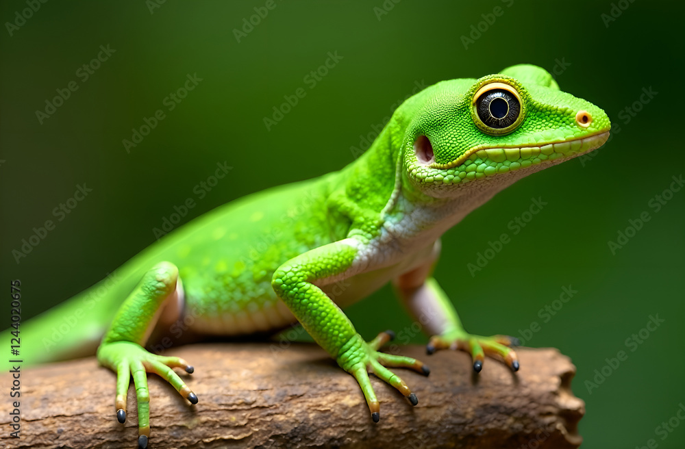green lizard on a branch green lizard on a branch