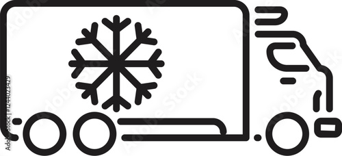 Refrigerated truck ensuring freshness and quality of temperature sensitive products during transportation