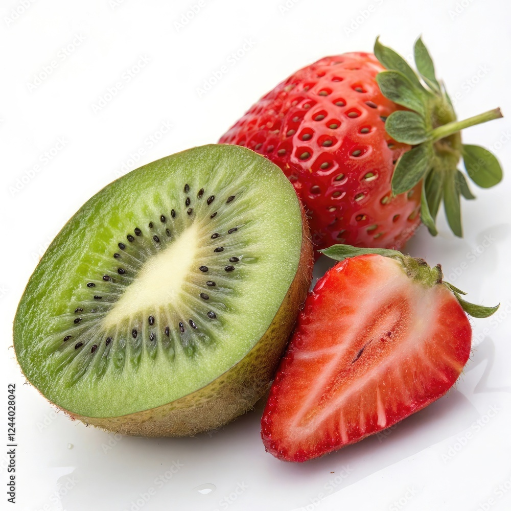 kiwi and strawberry kiwi and strawberry
