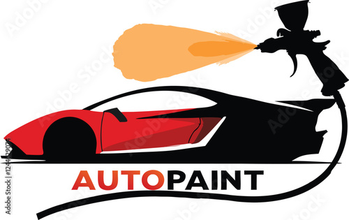 car painting logo design vector
