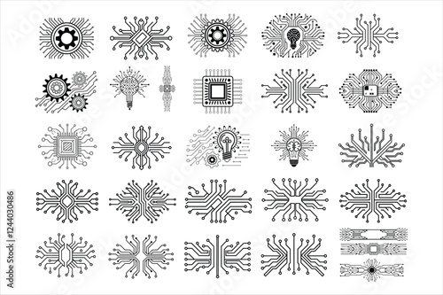 Abstract Futuristic Technology Circuit Board Background – Vector Innovation