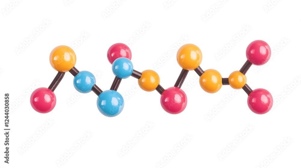Colorful Digital Depiction of the Carnosine Peptide Molecule Symbolizing its Role in Biological Colorful Digital Depiction of the Carnosine Peptide Molecule Symbolizing its Role in Biological