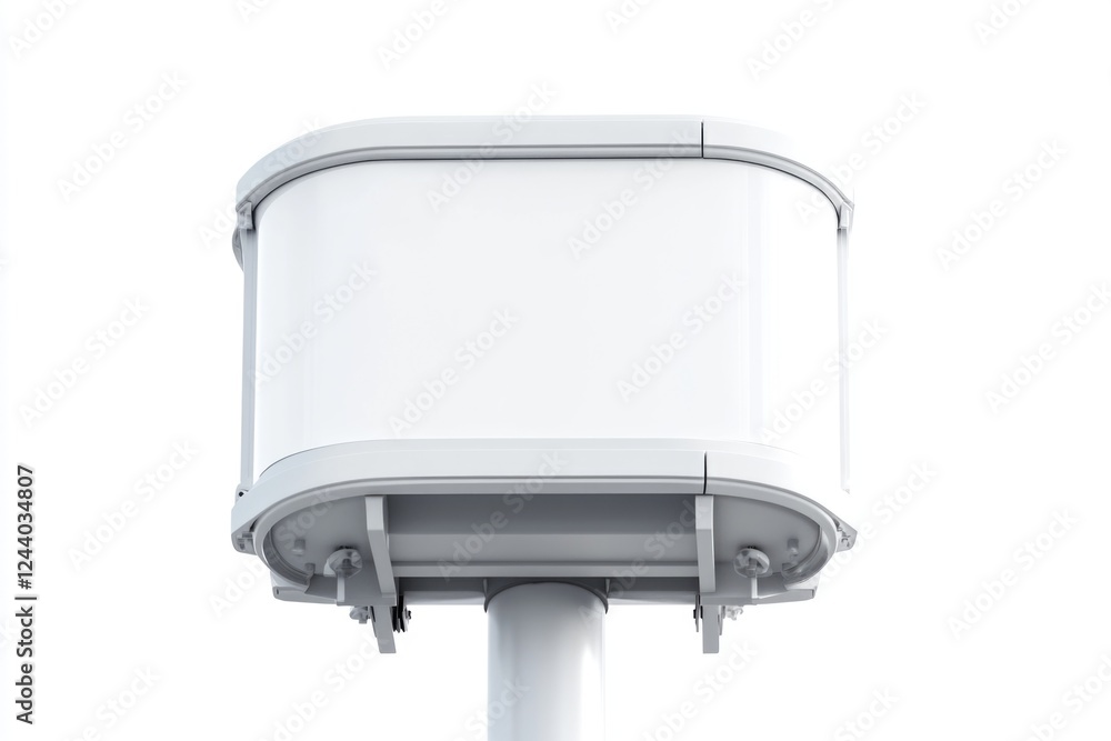 A street light with a white light on top, great for urban or cityscape scenes A street light with a white light on top, great for urban or cityscape scenes