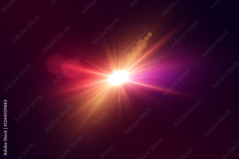 Obraz premium Special lens effect, flash of light. Vector illustration