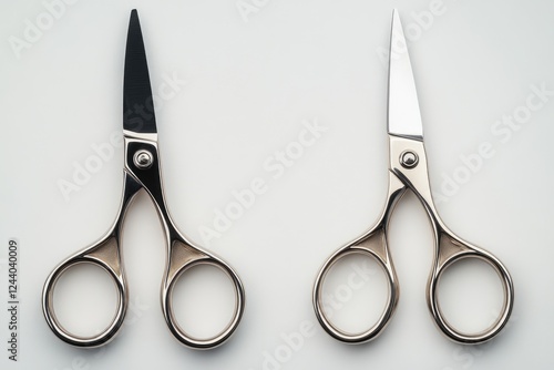 Two scissors placed side by side