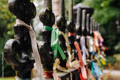 Vibrant Ribbons Representing Hopes and Prayers photo