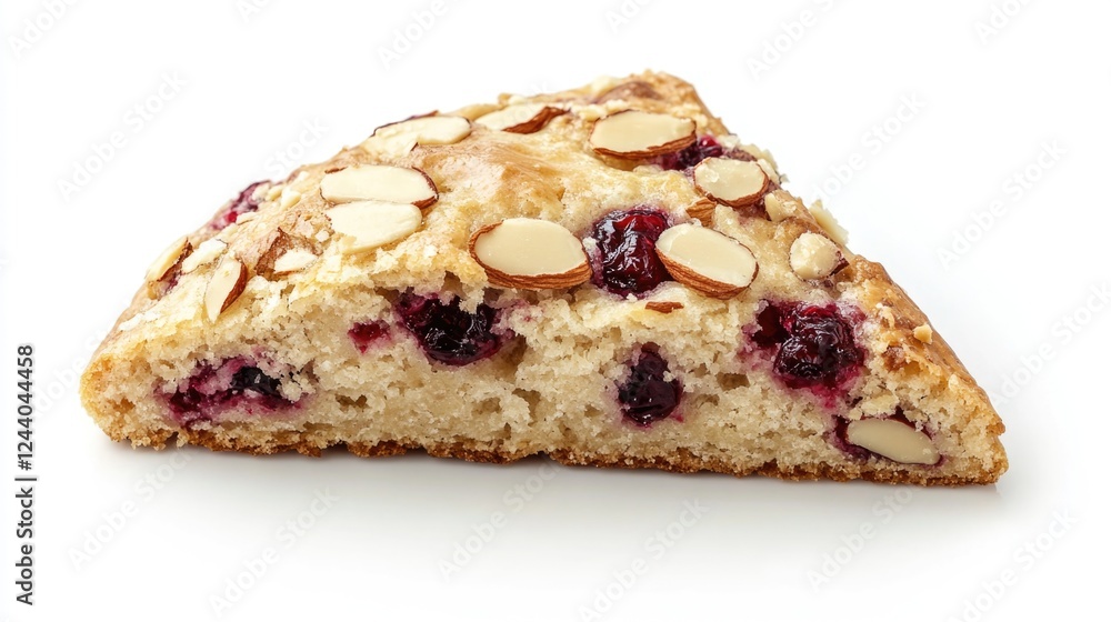 A slice of cake on a white surface, perfect for food photography or editorial use A slice of cake on a white surface, perfect for food photography or editorial use