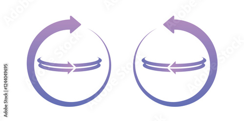 Rotation Arrows Icon, Reload Arrows Set Vector Illustration.	