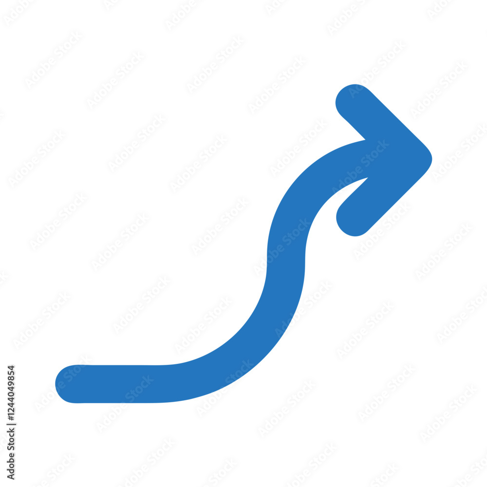 Stylized right arrow icon, representing direction and movement in a bold and modern design Stylized right arrow icon, representing direction and movement in a bold and modern design