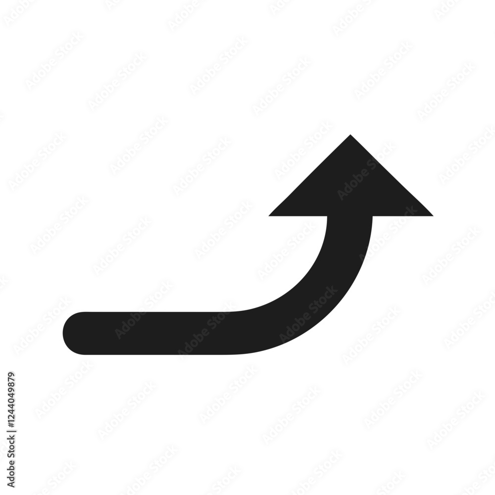 Stylized right arrow icon, representing direction and movement in a bold and modern design Stylized right arrow icon, representing direction and movement in a bold and modern design