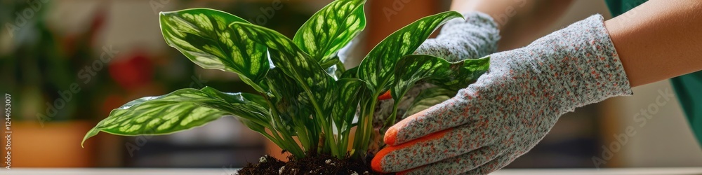 Obraz premium A person holding a potted plant, ideal for illustrations and designs related to gardening, home decor, or wellness