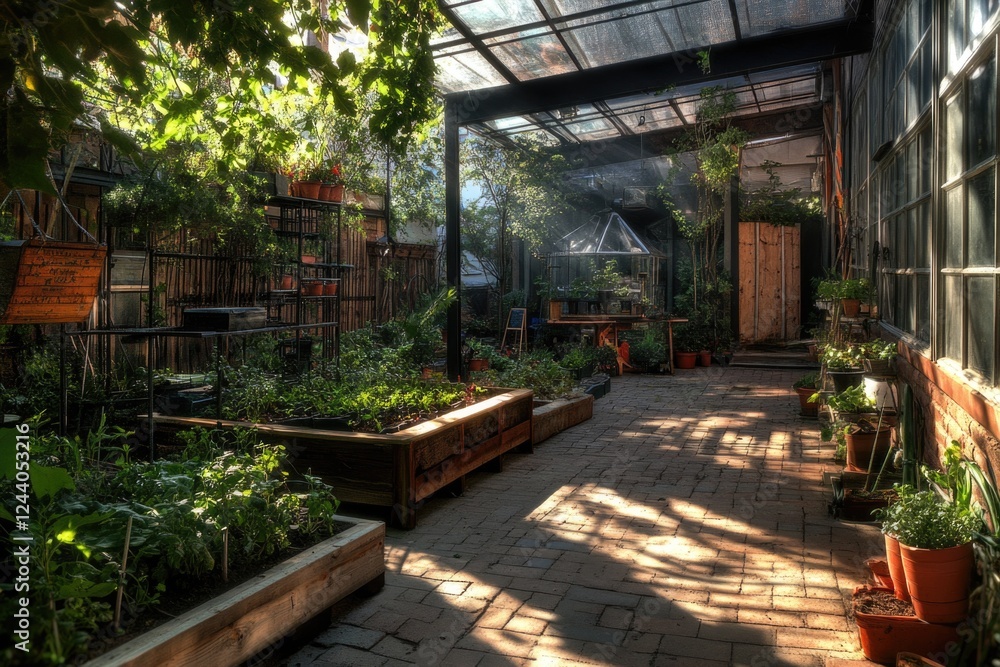 Colorful patio filled with various potted plants and flowers Colorful patio filled with various potted plants and flowers