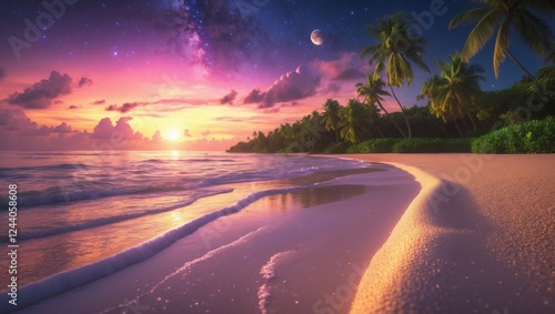 Wonderful wallpaper sun over the coast
