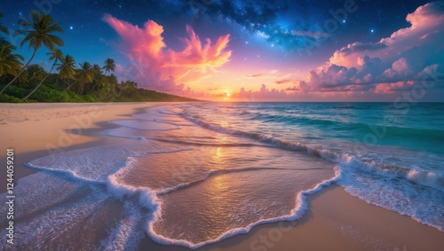 Wonderful wallpaper sun over the coast