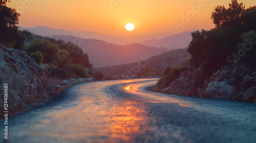 sunrise in the mountains