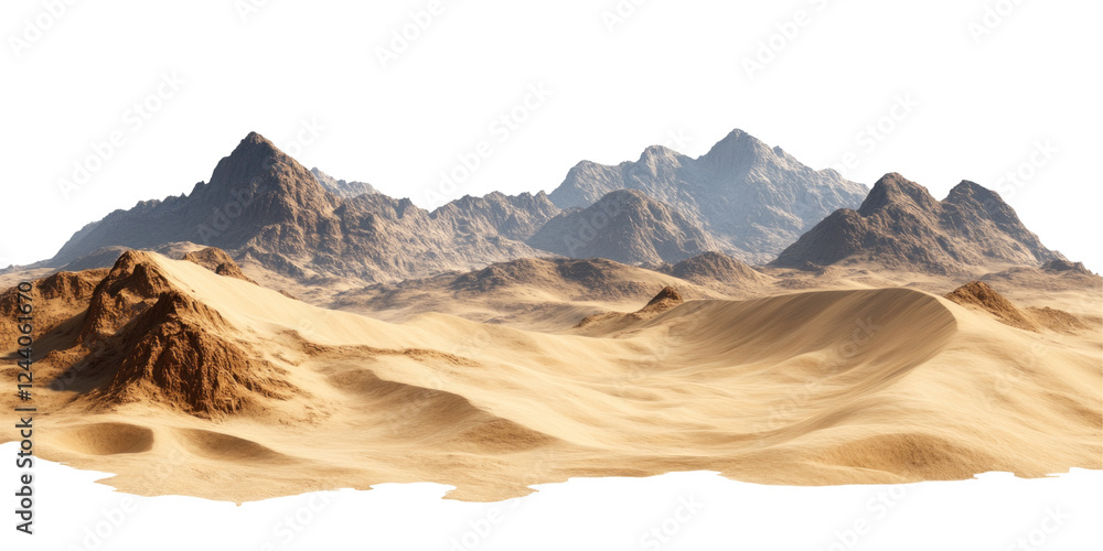 Naklejka premium mountain landscape on Transparent PNG