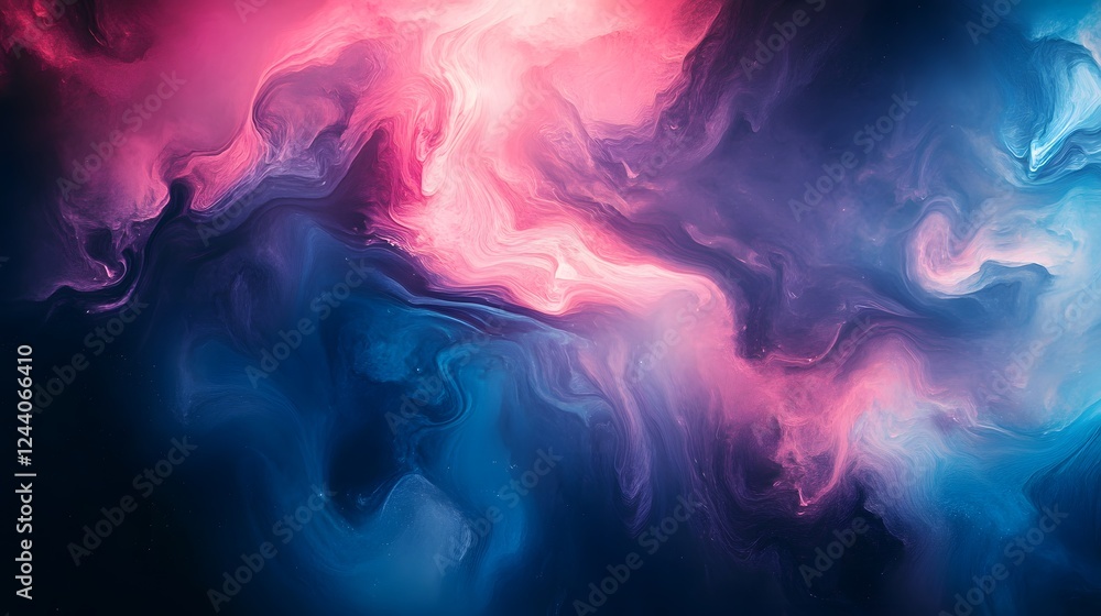 Fototapeta premium Abstract Colorful Swirls in Blue and Pink Hues for Backgrounds