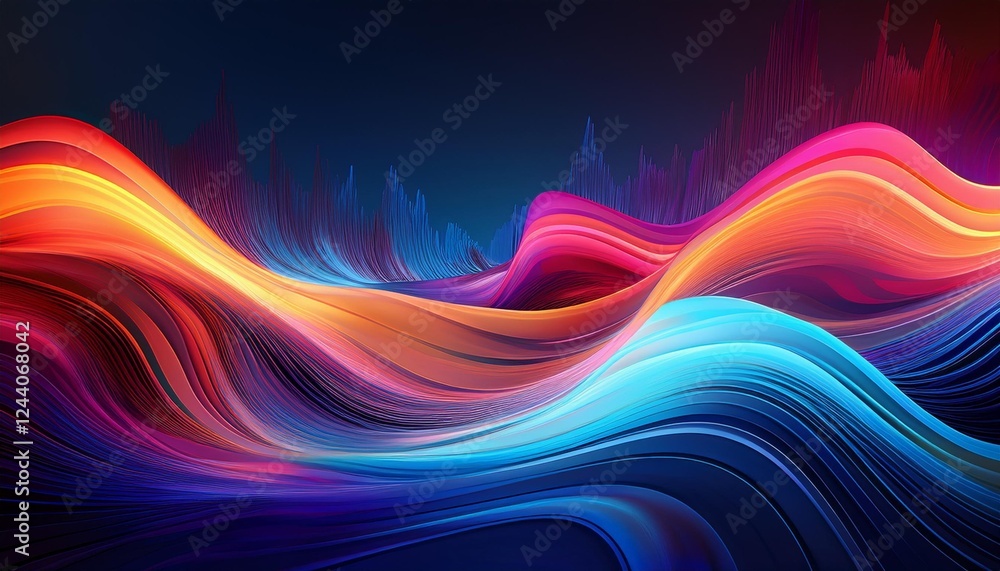 Fototapeta premium abstract colorful wave background