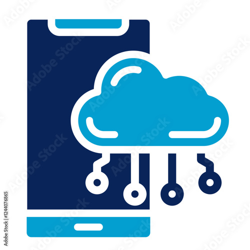 Cloud On Mobile Icon